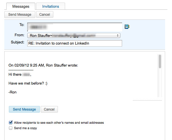 Um, who are you? linkedin request