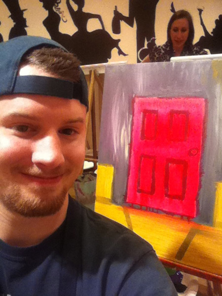 Me and my (unfinshed) painting Me and my (unfinshed) painting