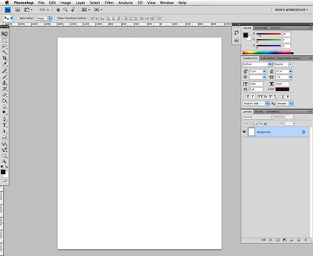 A blank photoshop canvas—this is how I start each day A blank photoshop canvas—this is how I start each day